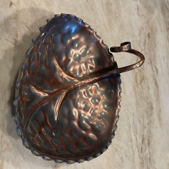 Vintage Gregorian Copper solid copper leaf shaped tr - Picture 8 of 10